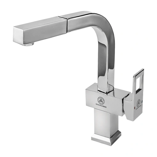 شیر آشپزخانه شلنگدار شیرآلات بهداشتی قهرمان مدل فلت رویال