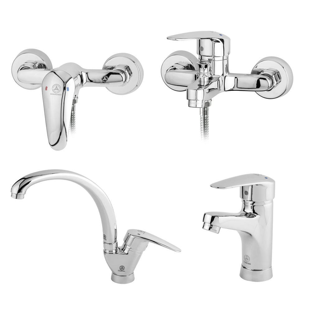 ست کامل شیرآلات بهداشتی قهرمان مدل زوبین