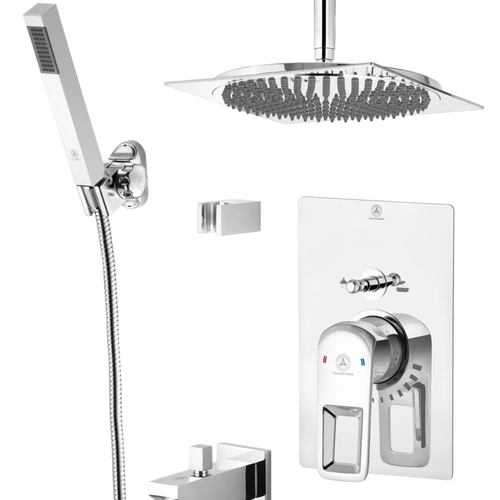 شیر دوش توکار شیرآلات بهداشتی قهرمان مدل فلت