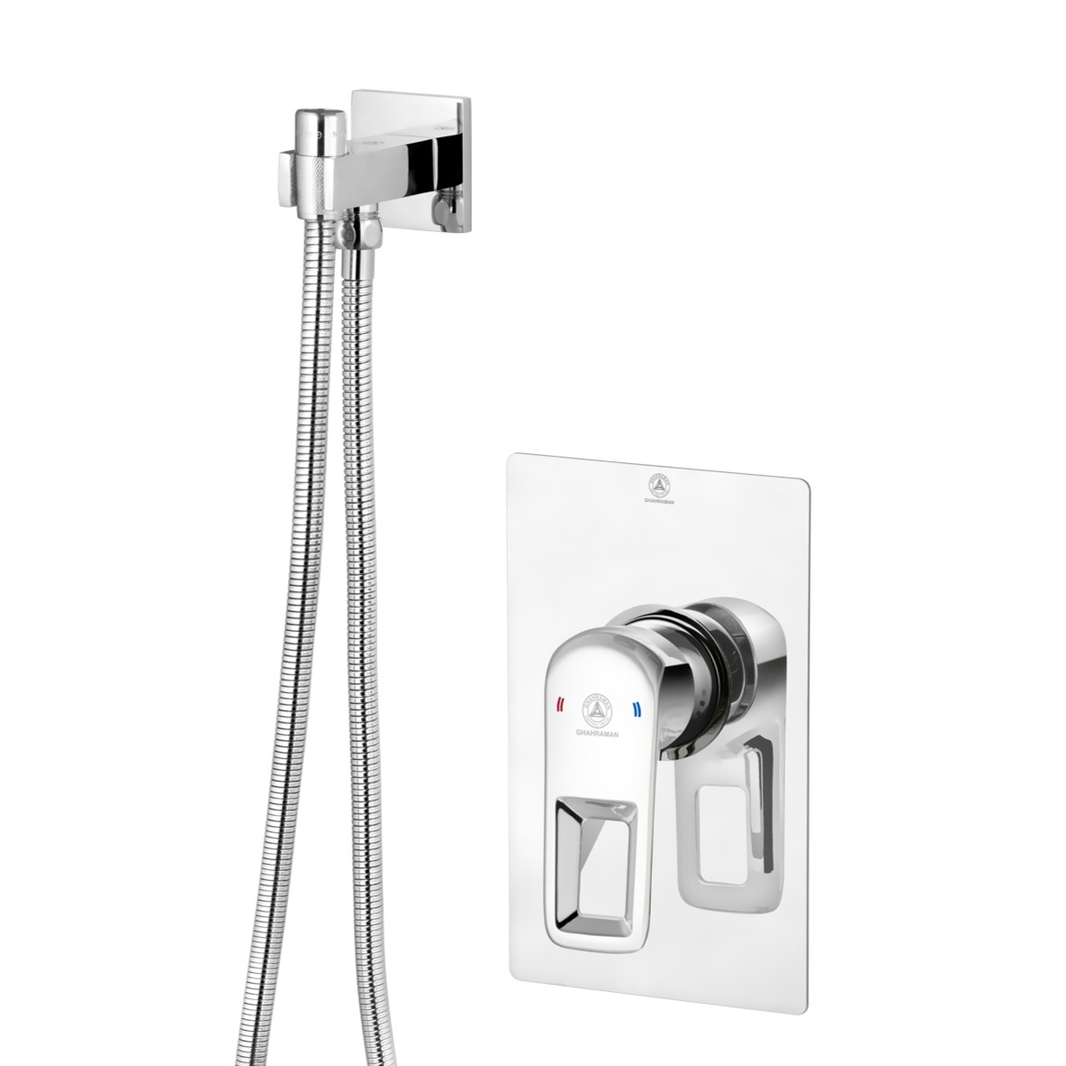 شیر سرویس بهداشتی توکار شیرآلات بهداشتی قهرمان مدل فلت